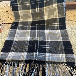 Black , gray and white scarf unisex